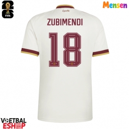 Spanje Martin Zubimendi #18 Uit tenue WK 2026 Korte Mouw